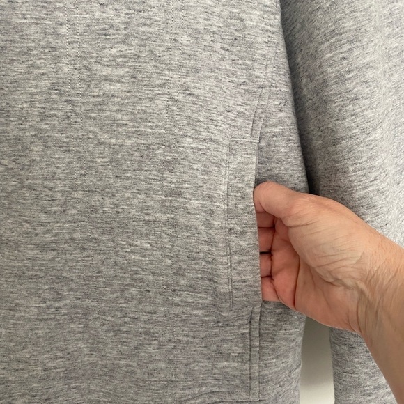 H&M Mens Zip Up Casual Jacket Gray L Collard‎ Pockets Soft Shell Minimalism - Picture 5 of 11